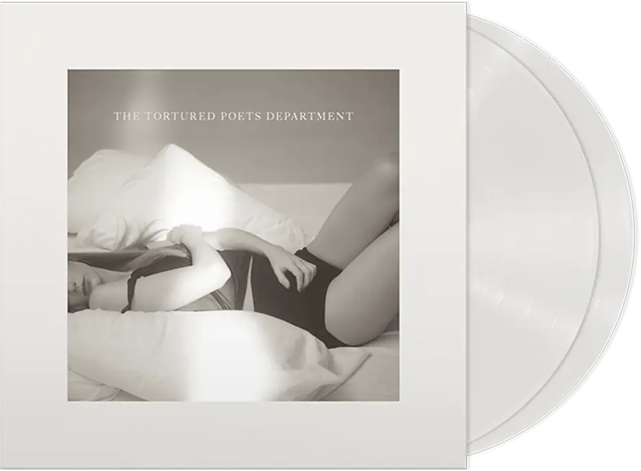 Taylor Swift - The Tortured Poets Department The Manuscript 2LP Ghosted White Vinyl with Hand Signed Photo