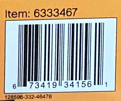 photo of a lego 21326 box barcode label. item 6333467. barcode UPC 673419341561.