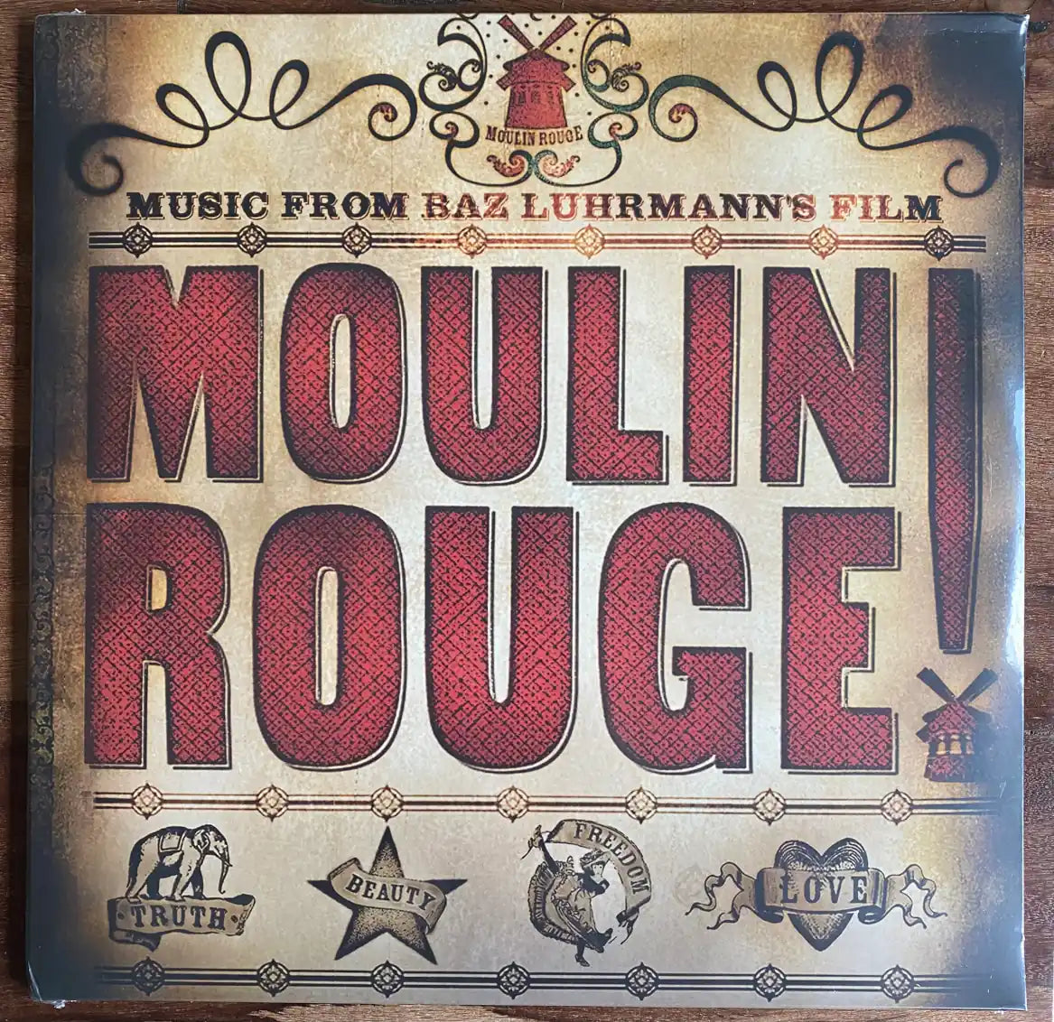 Original Soundtrack - Moulin Rouge Red Translucent and White Marbled 2LP