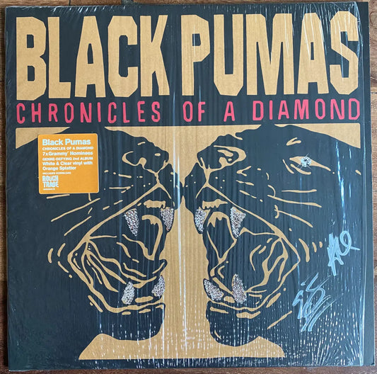 Black Pumas - Chronicles of a Diamond Splatter LP Signed Cover